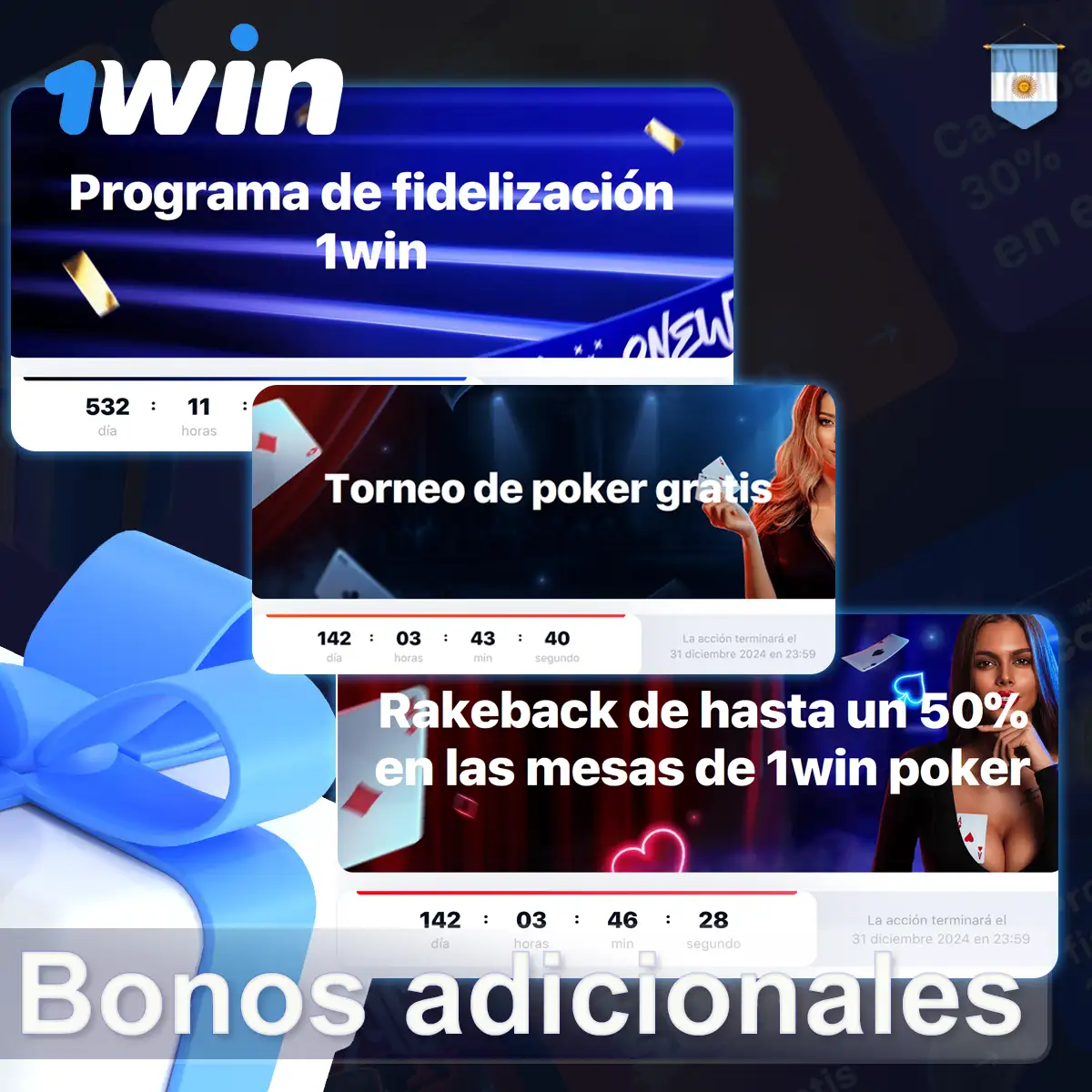 Bonificaciones adicionales 1win Argentina