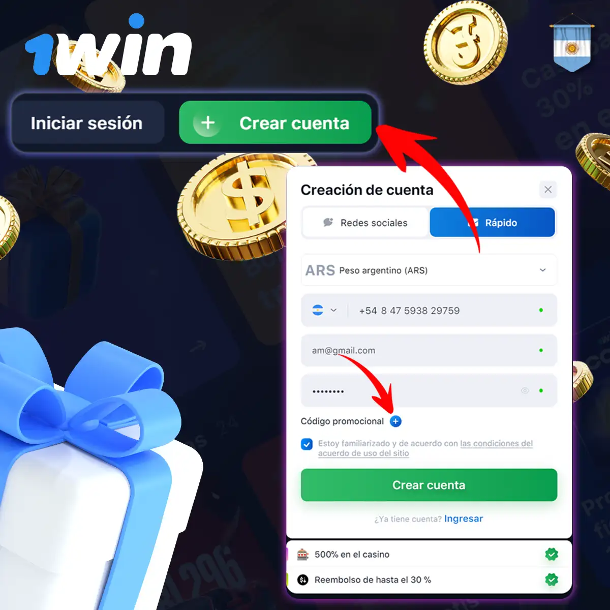 ¿Cómo se utiliza un código promocional 1win?