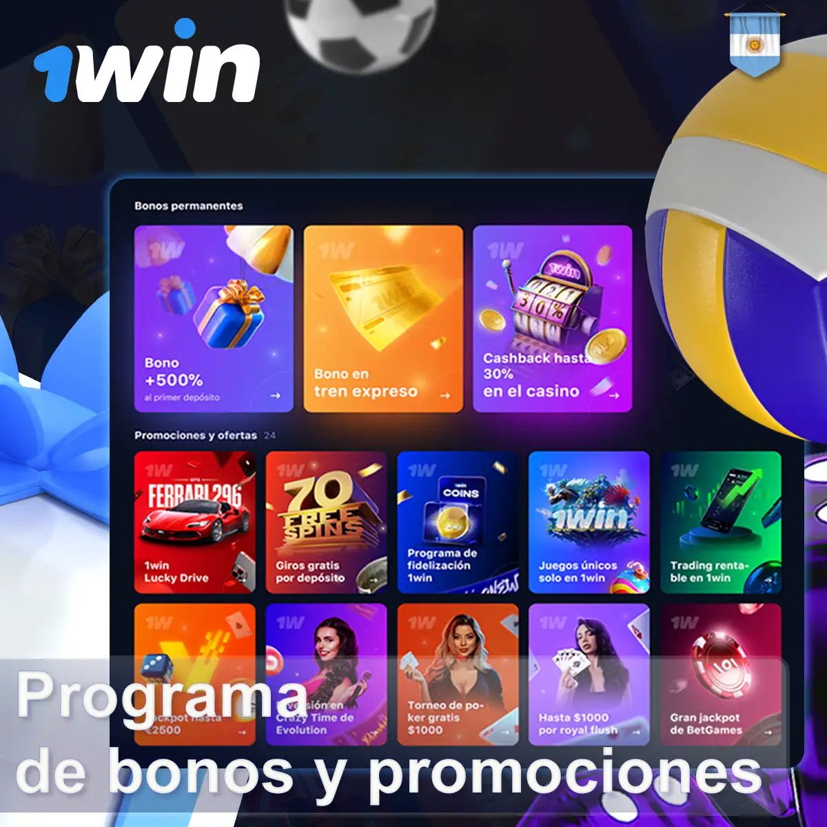 Programa de promociones y bonos en 1Win Argentina