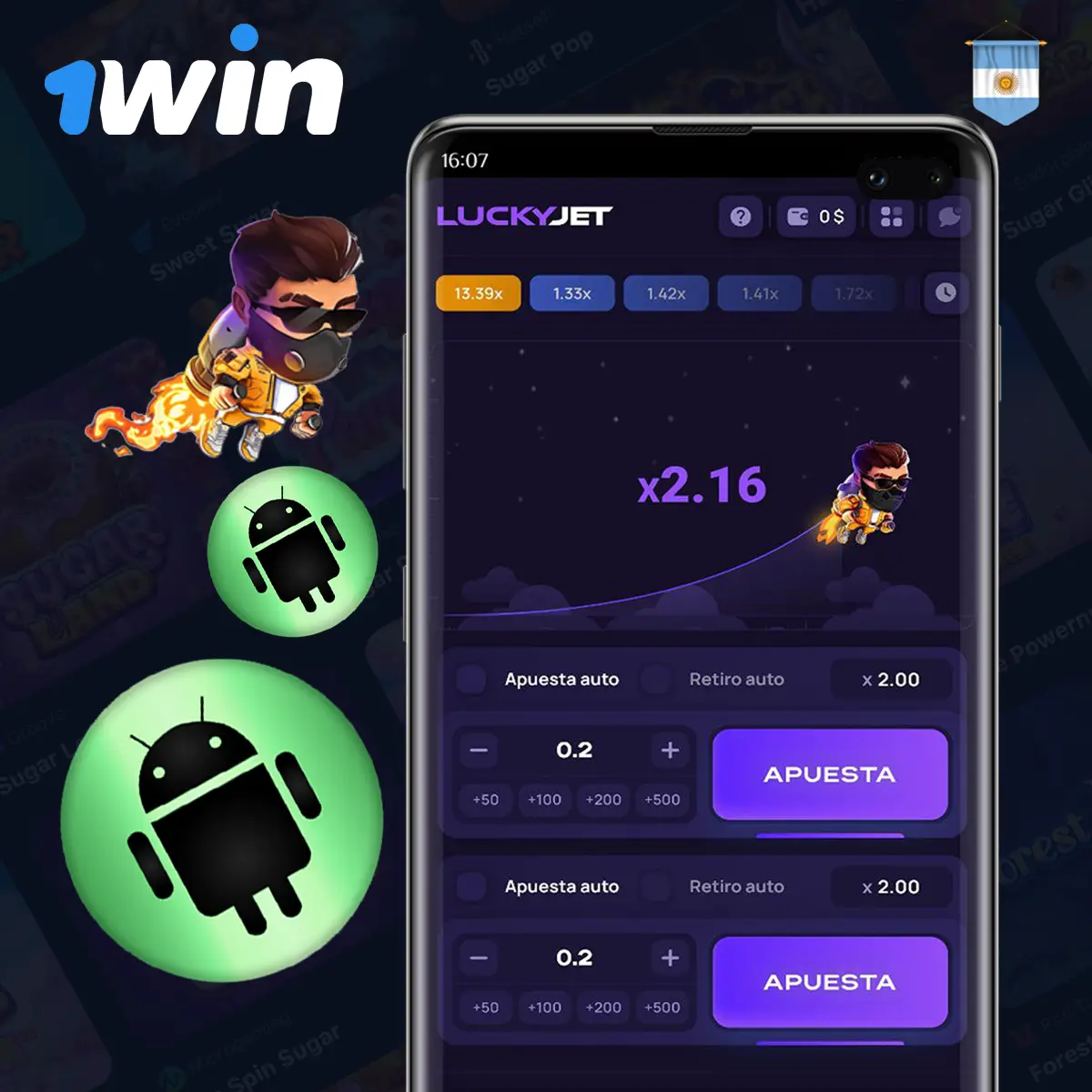 Descargar Lucky Jet 1Win en Android