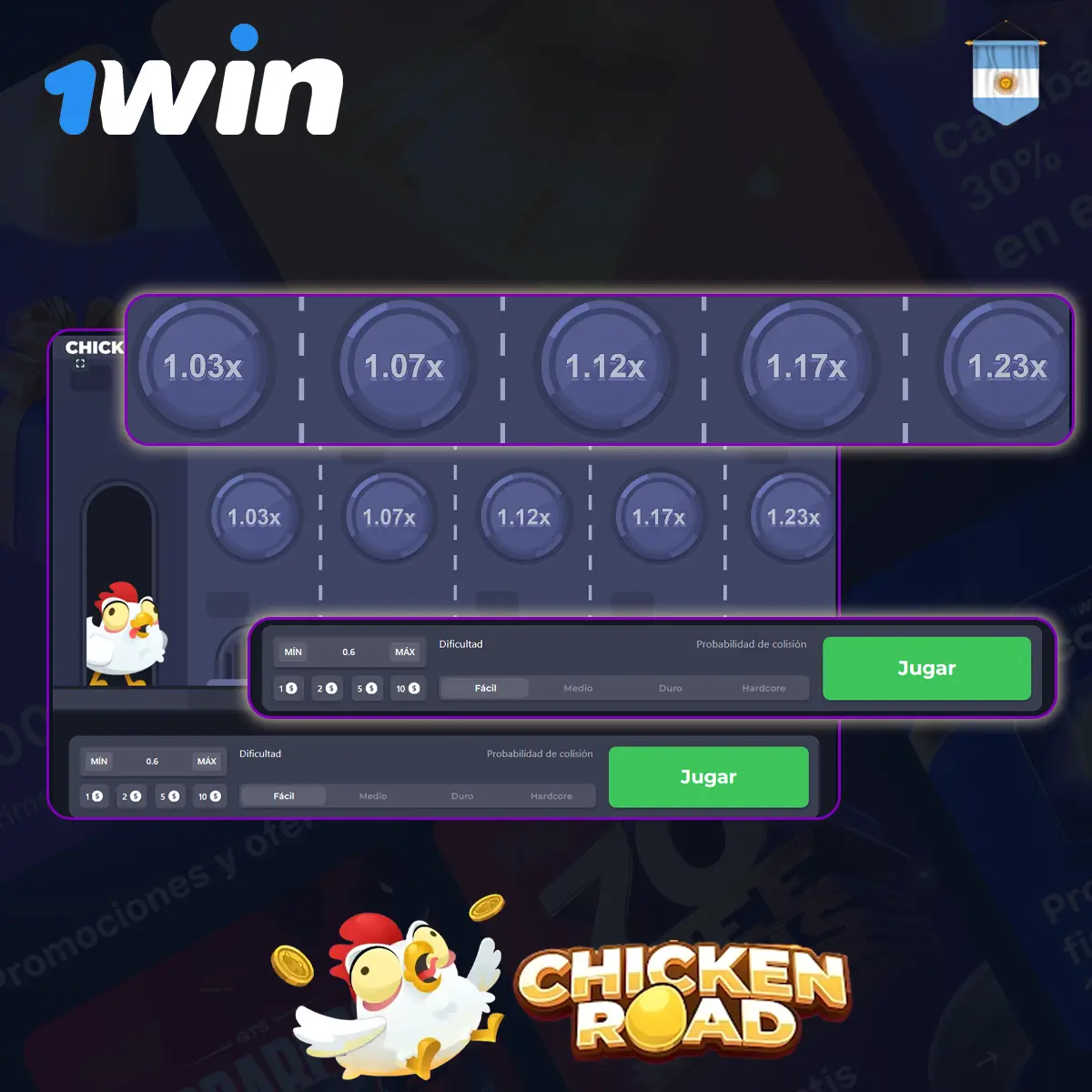 Detalles de Chicken Road 1Win